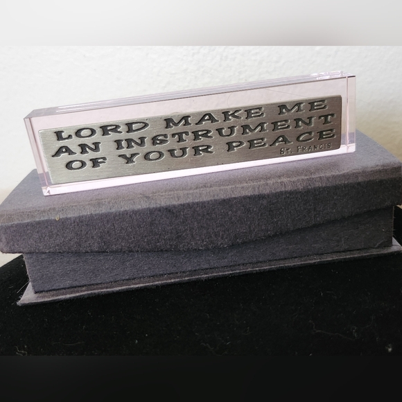 Lord make me an instrument of your peace St Francis Glass/Metal Brick - Picture 3 of 7